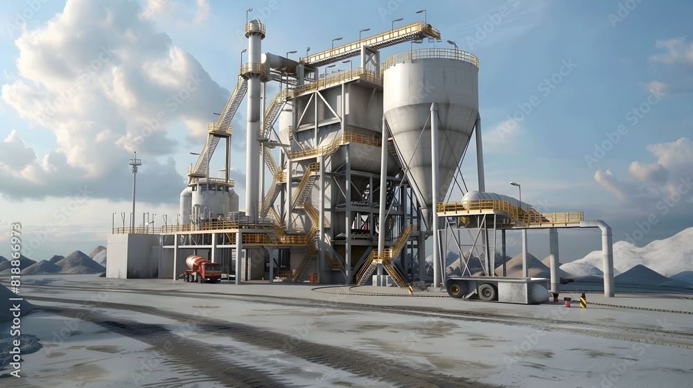 Obraz premium A natural gas power plant is a type of power plant that uses natural gas to generate electricity. 