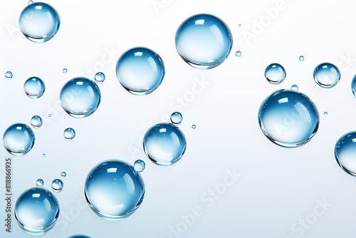 water droplets isolated on white background