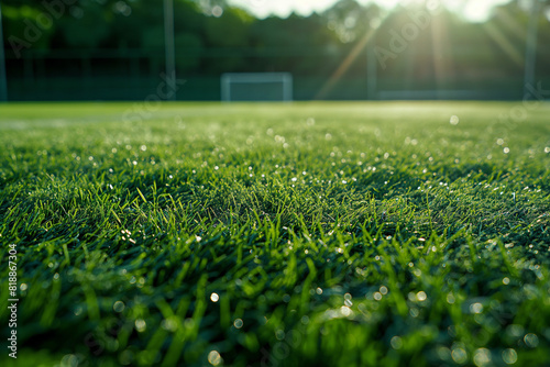 modern soccer pitch without people ultra-realistic photograph © Damian