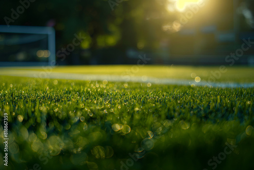 modern soccer pitch without people ultra-realistic photograph © Damian