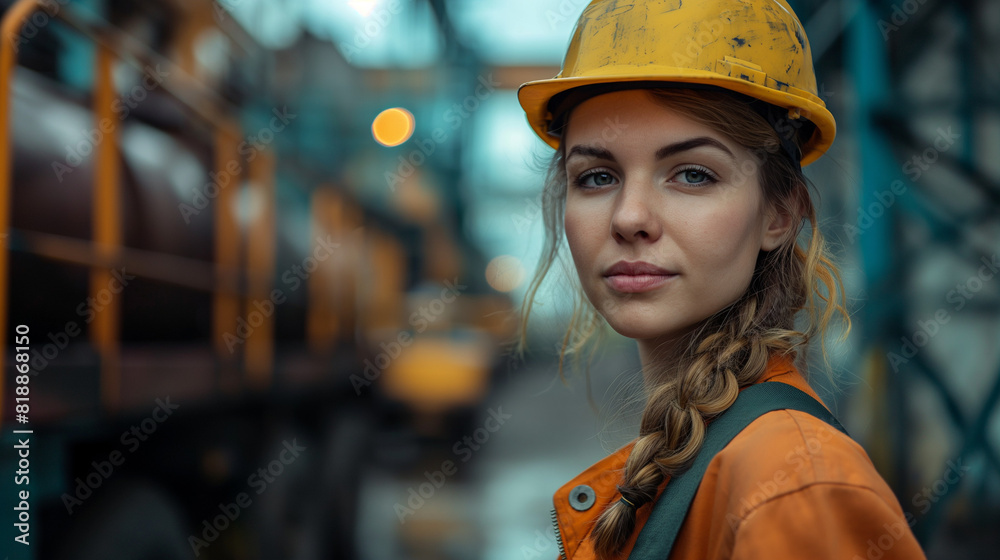 female industrial worker engineer at job on site female industrial worker engineer at job on site