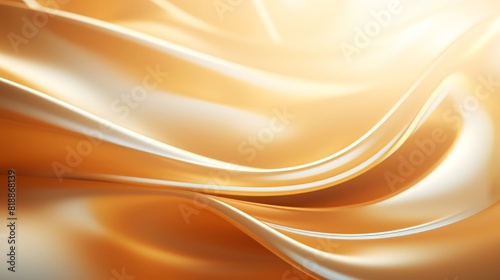A gold fabric with a wave pattern. The fabric is very shiny and looks very luxurious