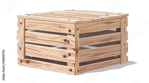 Wooden box with handles for storage and shipment. Cra