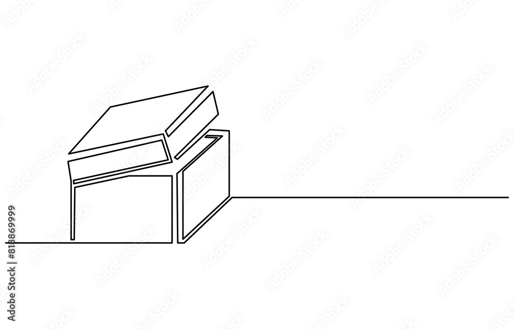 Continuous one line drawing of a cardboard box. Online shopping concept, fast delivery, carton box, shipping and packaging, Vector illustration with Open Box icon set vector. Package sign, Open Box Continuous one line drawing of a cardboard box. Online shopping concept, fast delivery, carton box, shipping and packaging, Vector illustration with Open Box icon set vector. Package sign, Open Box