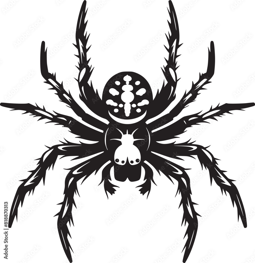 Obraz premium spider silhouette vector