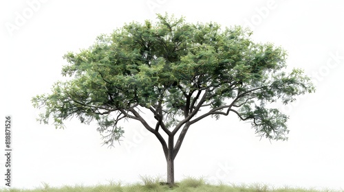 Solitary Flourishing Tree in Lush Natural Landscape