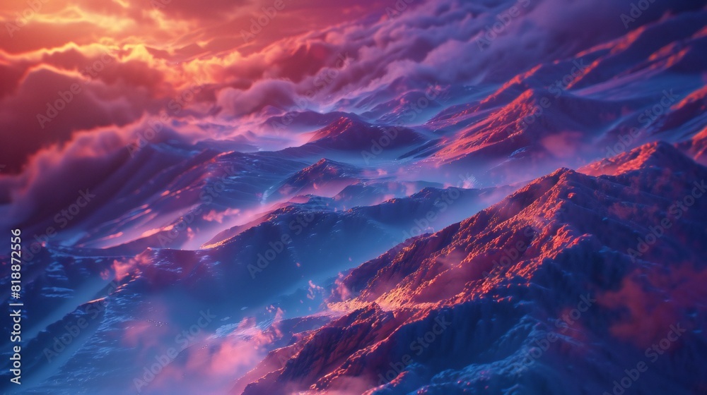 Polar Blaze: Frozen landscapes ignite with hues of warmth, creating a mesmerizing contrast.