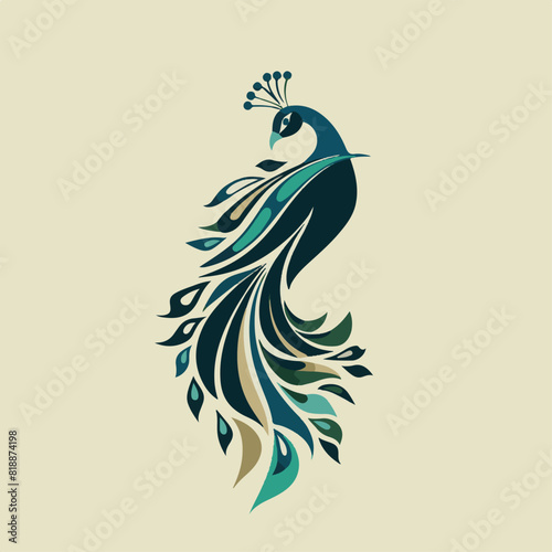 Peacock in cartoon, doodle style. Image for t-shirt, web, mobile apps and ui. Isolated 2d vector illustration in logo, icon, sketch style, Eps 10. AI Generative