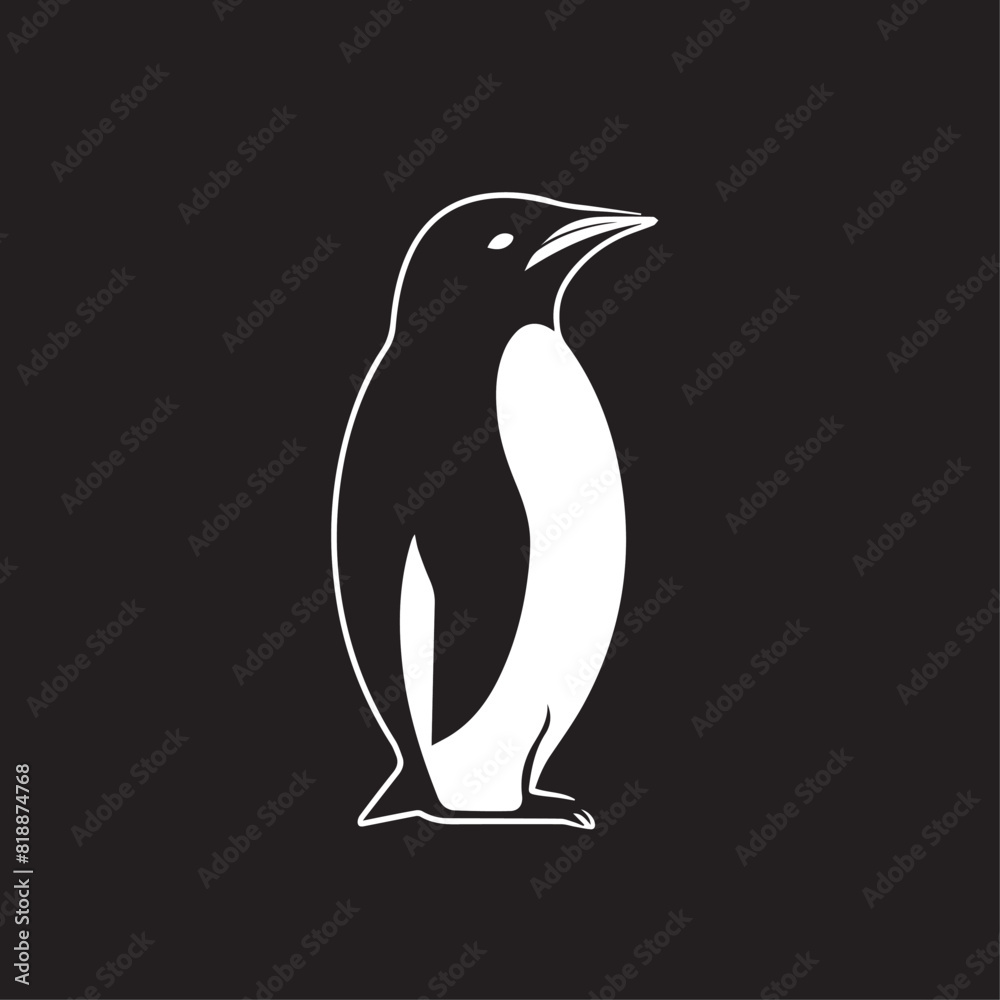 Obraz premium Penguin in cartoon, doodle style. Image for t-shirt, web, mobile apps and ui. Isolated 2d vector illustration in logo, icon, sketch style, Eps 10. AI Generative