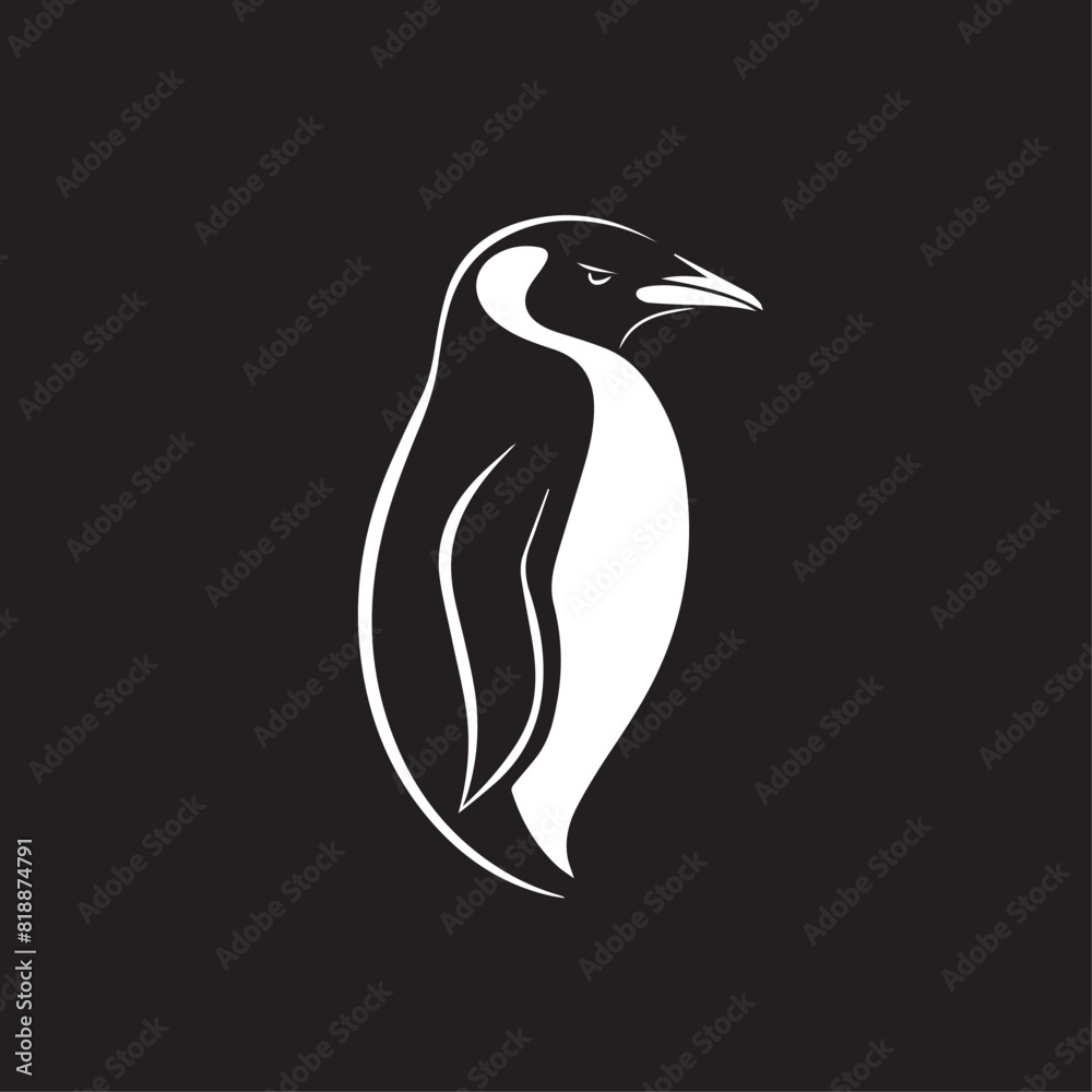 Naklejka premium Penguin in cartoon, doodle style. Image for t-shirt, web, mobile apps and ui. Isolated 2d vector illustration in logo, icon, sketch style, Eps 10. AI Generative