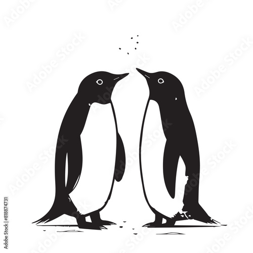 Penguin in cartoon, doodle style. Image for t-shirt, web, mobile apps and ui. Isolated 2d vector illustration in logo, icon, sketch style, Eps 10. AI Generative