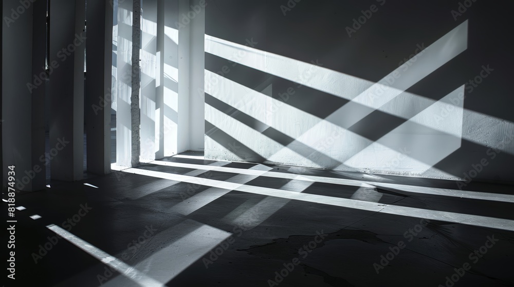 Abstract image capturing the play of light and shadow on geometric forms creating a striking visual composition. Abstract image capturing the play of light and shadow on geometric forms creating a striking visual composition.
