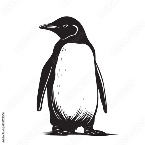 Penguin in cartoon, doodle style. Image for t-shirt, web, mobile apps and ui. Isolated 2d vector illustration in logo, icon, sketch style, Eps 10. AI Generative