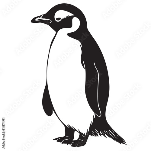 Penguin in cartoon, doodle style. Image for t-shirt, web, mobile apps and ui. Isolated 2d vector illustration in logo, icon, sketch style, Eps 10. AI Generative