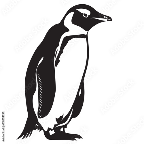 Penguin in cartoon, doodle style. Image for t-shirt, web, mobile apps and ui. Isolated 2d vector illustration in logo, icon, sketch style, Eps 10. AI Generative