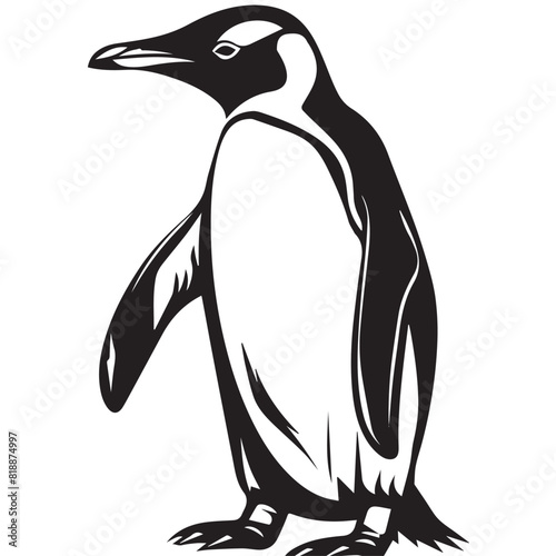 Penguin in cartoon, doodle style. Image for t-shirt, web, mobile apps and ui. Isolated 2d vector illustration in logo, icon, sketch style, Eps 10. AI Generative