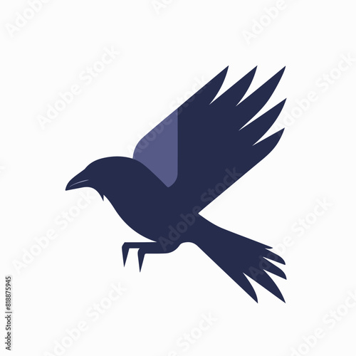 Raven in cartoon, doodle style. Image for t-shirt, web, mobile apps and ui. Isolated 2d vector illustration in logo, icon, sketch style, Eps 10. AI Generative