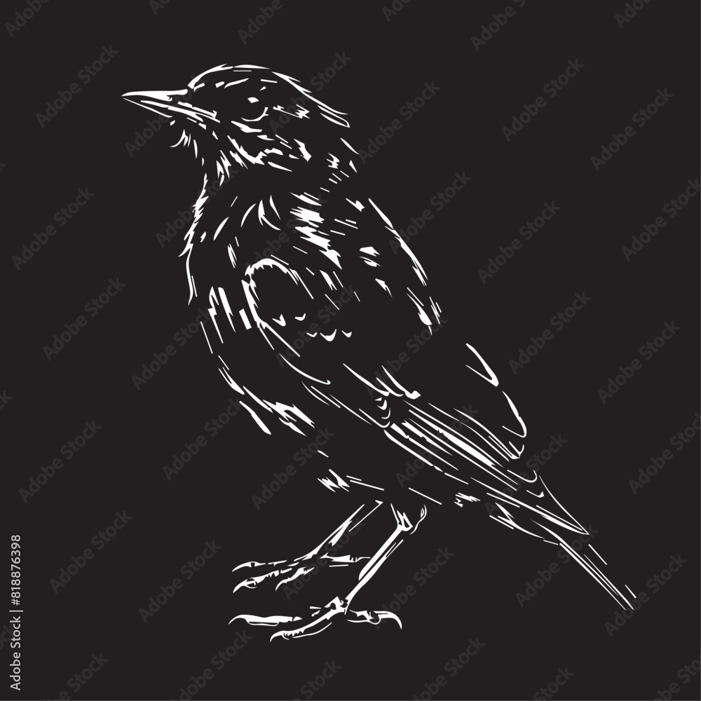Naklejka premium Skylark in cartoon, doodle style. Image for t-shirt, web, mobile apps and ui. Isolated 2d vector illustration in logo, icon, sketch style, Eps 10. AI Generative