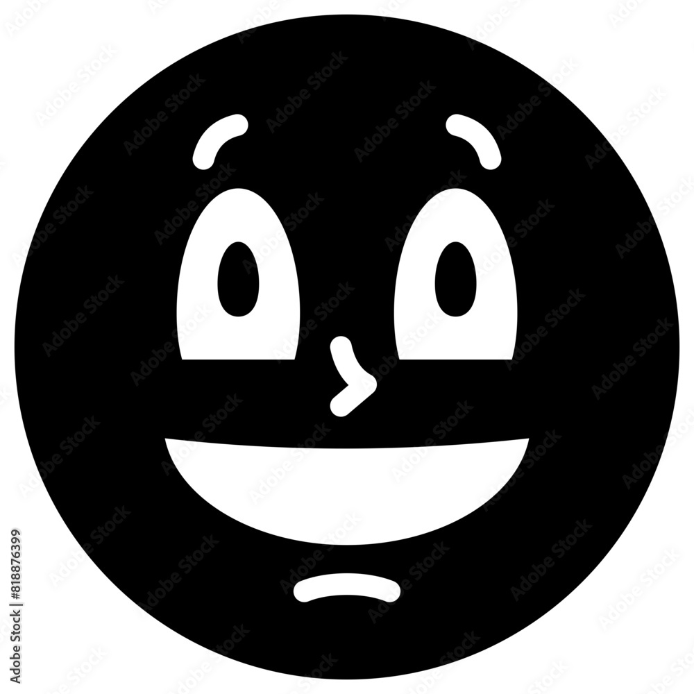 Fototapeta premium smile solid icon