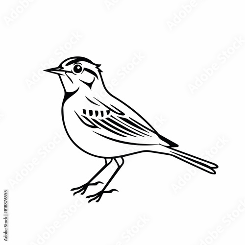 Skylark in cartoon, doodle style. Image for t-shirt, web, mobile apps and ui. Isolated 2d vector illustration in logo, icon, sketch style, Eps 10. AI Generative