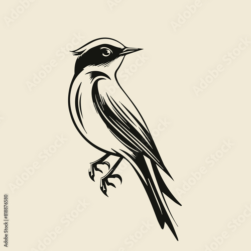 Skylark in cartoon, doodle style. Image for t-shirt, web, mobile apps and ui. Isolated 2d vector illustration in logo, icon, sketch style, Eps 10. AI Generative