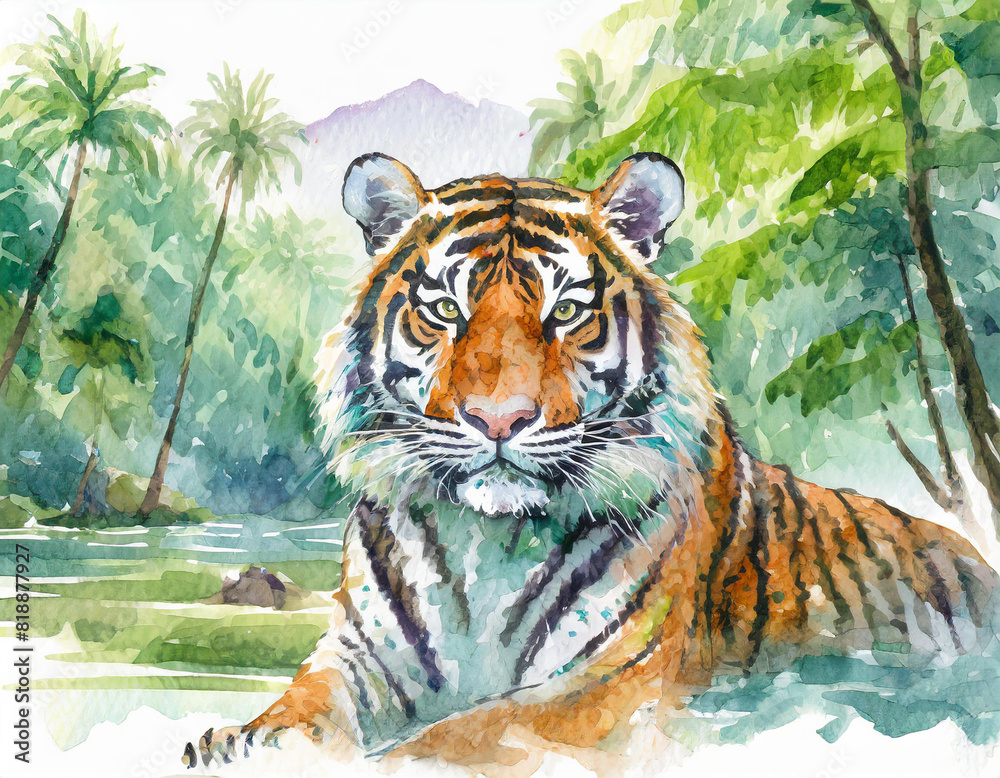 Obraz premium tiger illustration