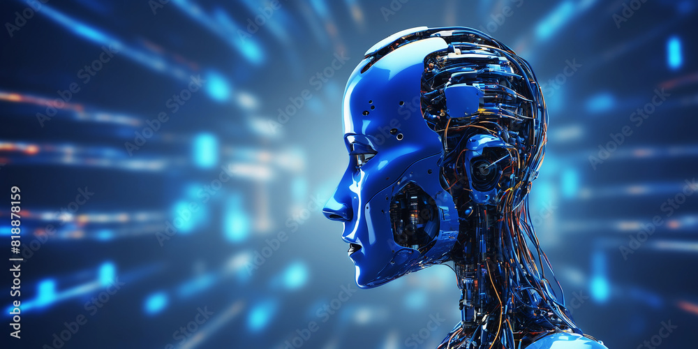 Ai robot 3D, chat bot or robotic automation assistant with artificial intelligence concept Ai robot 3D, chat bot or robotic automation assistant with artificial intelligence concept