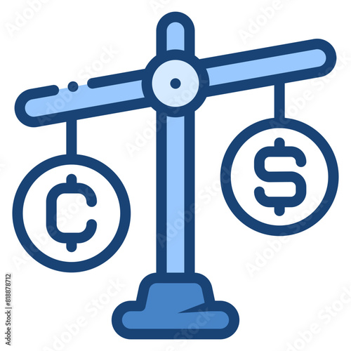 crypto balance scale icon