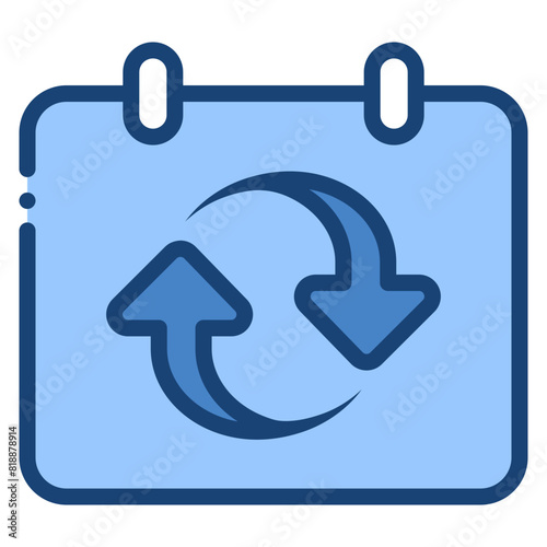Картината върху платно recurring schedule icon