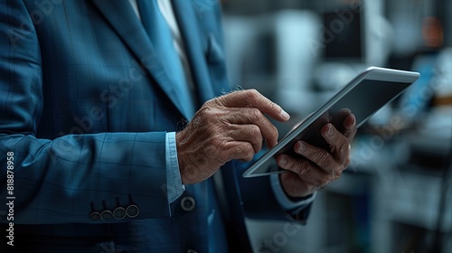 Unrecognizable businessman holding a tablet © Alvaro