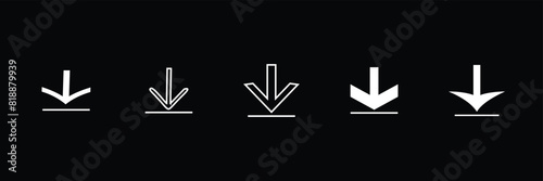 Download arrow set line icon. Web and app button.