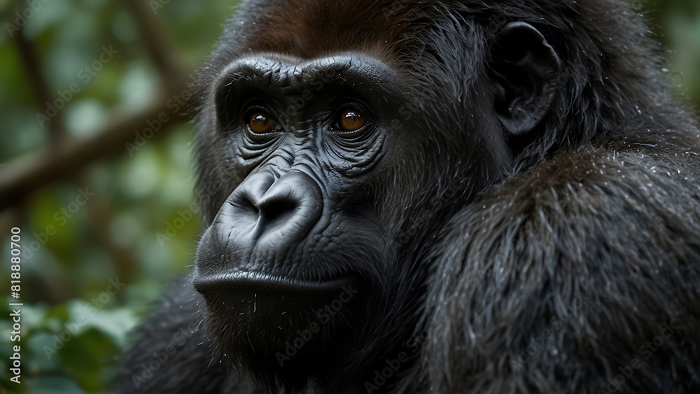 Into the Abyss: A Close Encounter with the Wise Silverback Gorilla Into the Abyss: A Close Encounter with the Wise Silverback Gorilla
