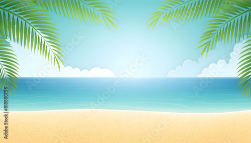 Smooth  Perfectly Clean a tropical background mockups for graphic backgrounds on digital art concept  Generative AI.