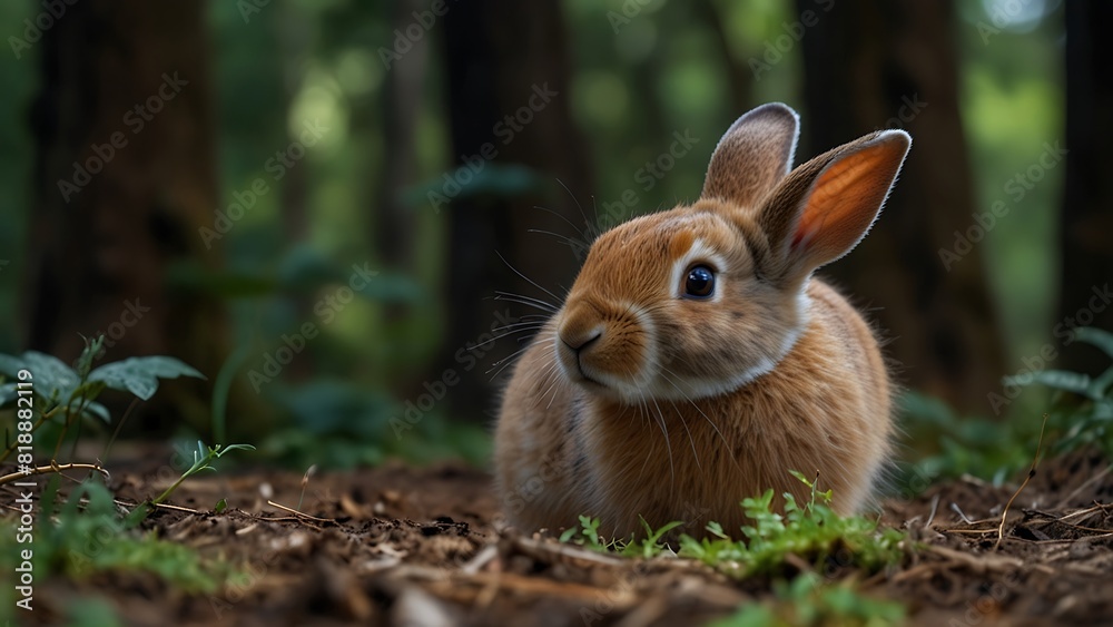 Fototapeta premium Bunny rabbit sitting