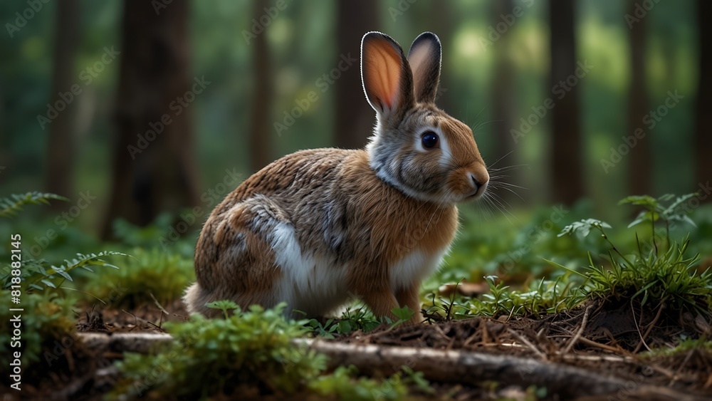 Fototapeta premium Bunny rabbit sitting