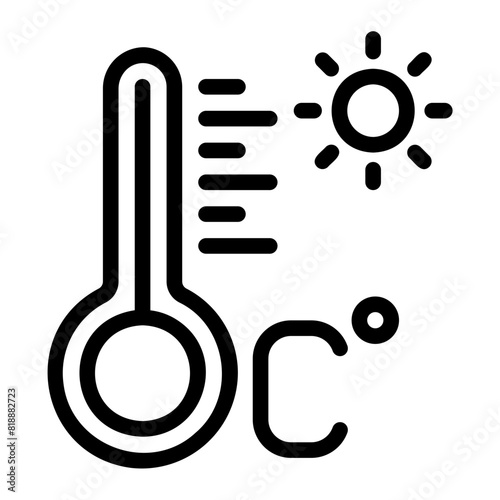 thermometer illustration icon