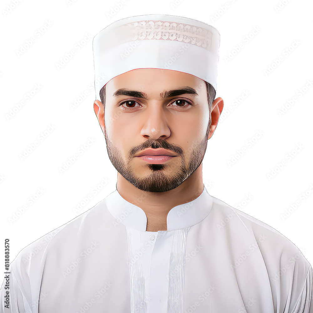 young muslim man in traditional clothes on transparent background png young muslim man in traditional clothes on transparent background png