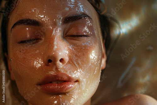Luxurious Spa Facial Treatment with Moisturizing Mask for Radiant Skin and Relaxation
