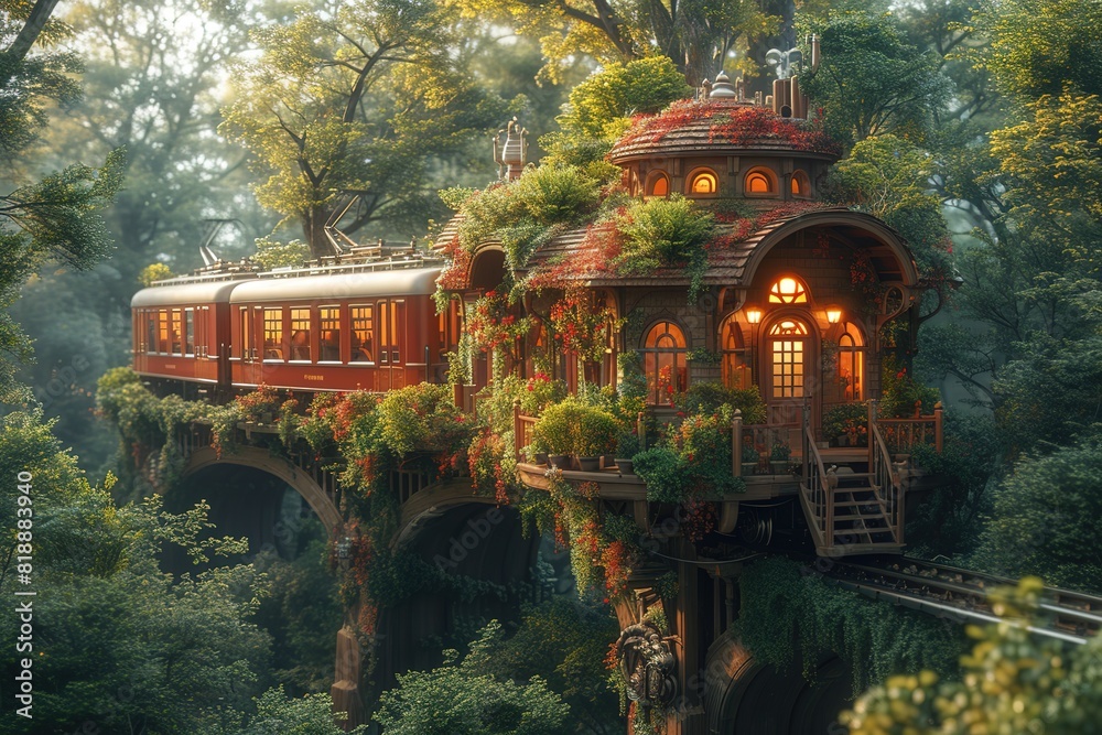 Train Travel Adventure Concept Art Conceptual artwork depicting the ...