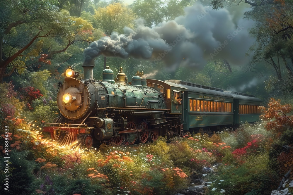 Train Travel Adventure Storybook Illustration of a storybook cover ...