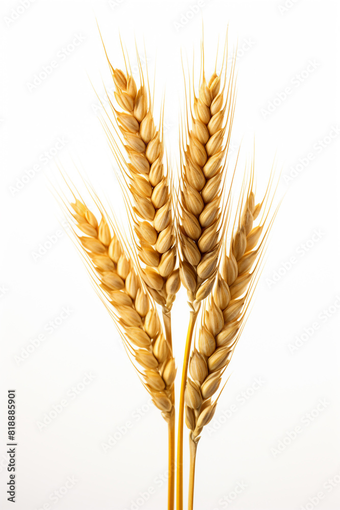 An ear of wheat isolated on white background An ear of wheat isolated on white background