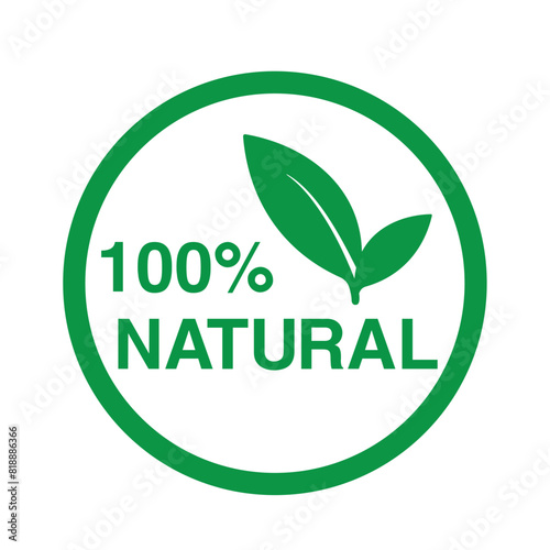 Natural organic product vector icon