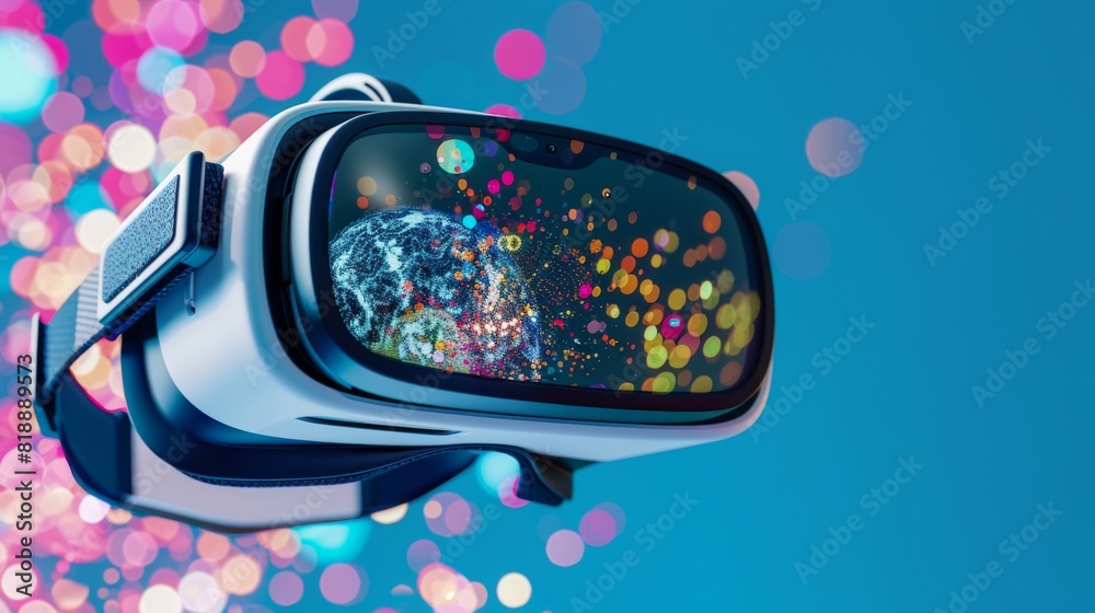 Virtual reality glasses with futuristic vision technology. VR goggles