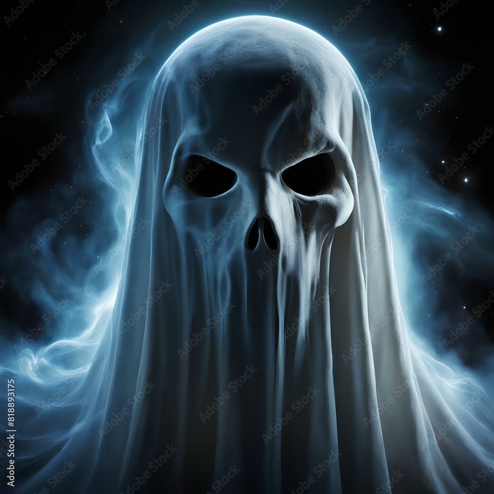 Fototapeta premium Ghost Close-up created with Generative AI technology.