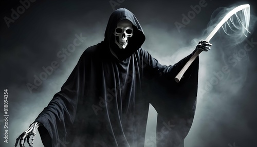 A ghostly apparition of the grim reaper his form upscaled_4