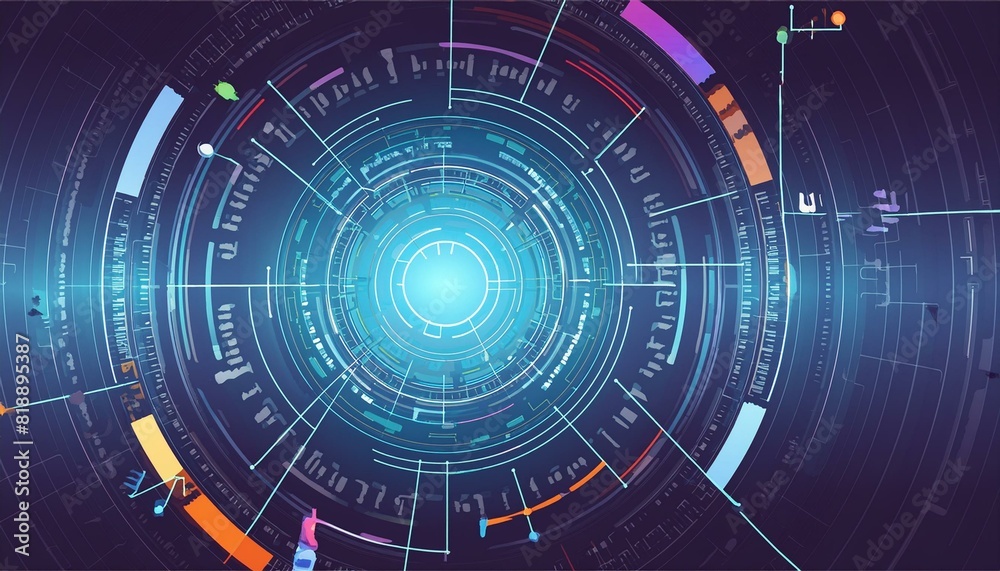 Futuristic data-themed abstract background with a digital art concept Futuristic data-themed abstract background with a digital art concept