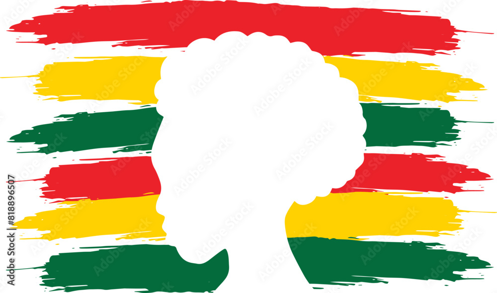 Obraz premium Black Women's History Month. African-American history. Junenth Day Svg. Vector illustration.