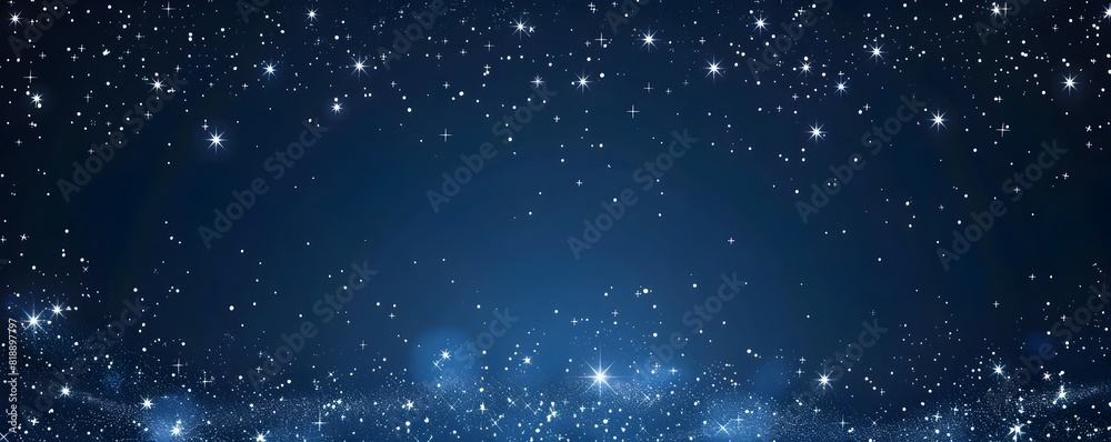 Mesmerizing Nighttime Glamour Shimmering Stars on Luxurious Navy Canvas