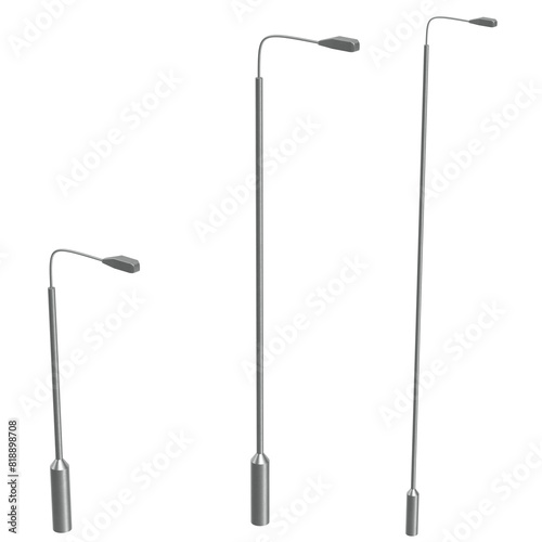 Bilde på lerret 3D rendering illustration of street lamps