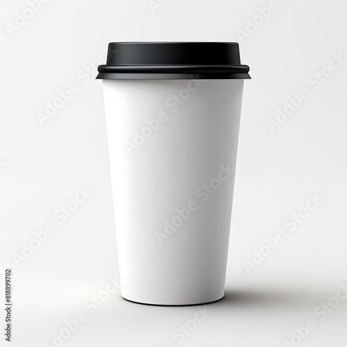 Blank take away coffee cup isolated on white background